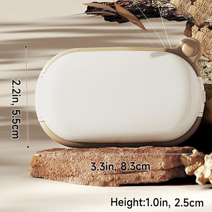 MURRI&MURRDI Small Pill Cutter, Pill Splitter Pill Cutter for Small or Large Pills, Portable Medicine Cutter for Pocket Purse Pill Holder Cutter for Vitamins, Tablets, Medications (A Caramel)