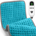 Heating Pad, Electric Heating Pads for Back/Neck/Knee/Shoulder Muscle Pain, 9 Heat Settings, Dry/Moist Heat & Auto Shut Off, Gifts for Men and Women, Light Blue,24x12 Inch
