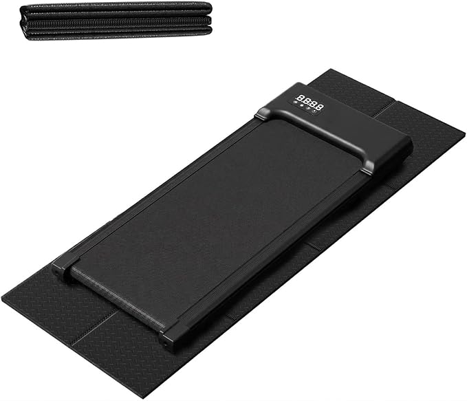 Treadmill Walking Pad Mat for Carpet and Hardwood Floors, 68"x24", 1/5" Thick Exercise Equipment Mat for Under Treadmill/Walking Pad/Bike, Textured Grip, Noise Shock Absorption