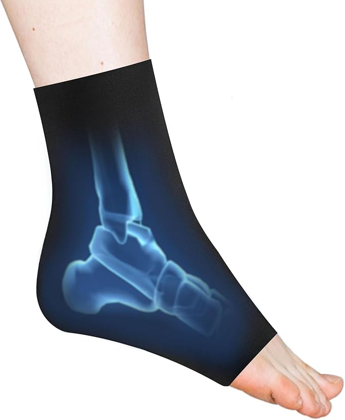 Ankle Ice Pack Wrap for Injuries, NOVASPORT Reusable Foot Gel Ice Pack Flexible Cold Pack Hot & Cold Compression Sleeve for Plantar Fasciitis, Sprained Ankles, Achilles Tendonitis, Foot Heel, Black