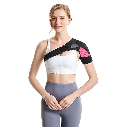 Men Women Shoulder Support Brace Rotator Cuff Ice Pack Wrap Hot/Cold Ice Gel Pack Shoulder Heating Pad for Injuries Sprains Fractures Adjustable Compression Sleeve