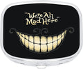 NewCharms Cheshire Cat Wonderland 2-Compartment Easy Open Rectangular Pill Box Medicine and Vitamin Dispenser