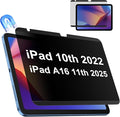 IPROKKO Magnetic Privacy Screen Protector Compatible With iPad 11th A16 2025 11" & 10th 2022 10.9 Inch, Removable Anti Blue Light Glare Spy Private Filter Black Security Shield Screen Cover [Support Apple Pencil]
