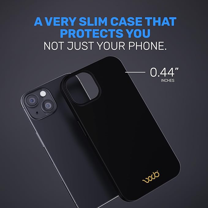 WAVEBLOCK EMF Protection Silicone iPhone Case, Radiation Blocker Cell Phone Case, 5G Shield Reduction, Lightweight, USA Patented and Tested in FCC Lab, iPhone 14 Black