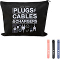 Small Electronic Gift Bag Pouch Travel Charging Cable Pouch Camping Cord Organizer Bags Wire Storage Ties Reusable Plug Charger Case Bags Portable Earphone Pouches with Zipper Electrician Gift Pouches