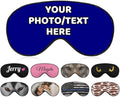 AMAPARK Customized Funny Sleep Mask Personalized with Photo Text Logo Sleeping Masks, Custom Gift for Her Him Men Women, Navy