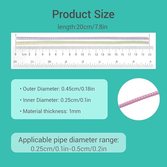 12 Pcs Oxygen Tubing Support Crimp Straightener,Oxygen Tubing Accessories,Oxygen Tube Jacket,Oxygen Tube Support for Oxygen Hose Nasal Cannula, pink