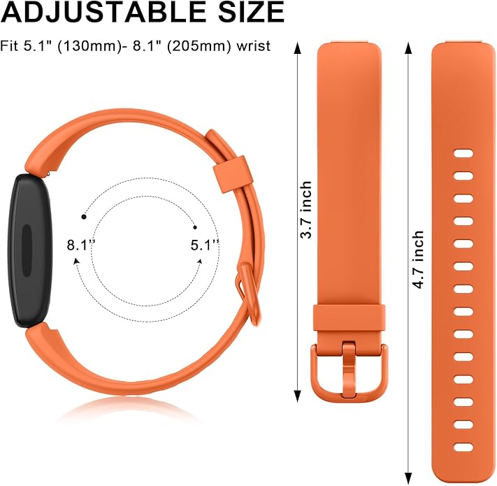 4 Pack Bands Compatible with Fitbit Inspire 2 Bands for Women Men, Adjustable Replacement Sport Wristbands Straps for Fitbit Inspire 2 / Ace 3