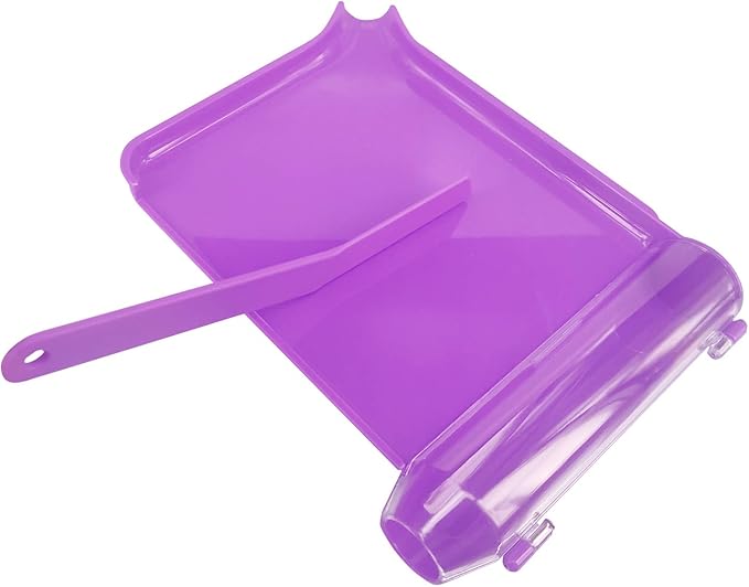 Medarchitect Left Hand Pill Counting Tray with Spatula (Purple - L Shape)