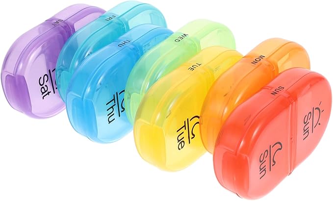 Portable Weekly Medicine Organizer Tight Seal Travel-Friendly Pill Case for Vitamins and Medication Compact Design Multiple Compartments for Easy Daily Use