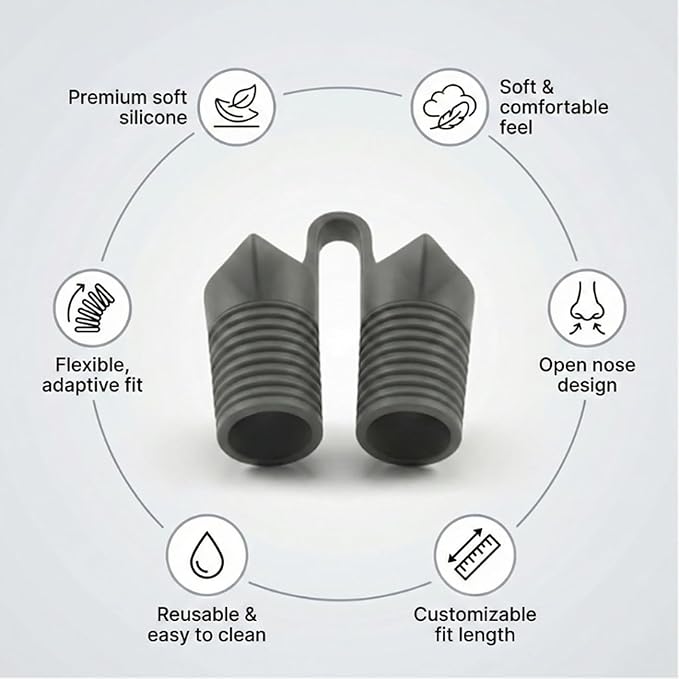 Nasal Nasal Dilator for Sleeping – Internal Nasal Vent to Support Airflow, Comfortable Nasal Breathing Aid, Reusable Silicone Nose Vents (Large (8 Pieces))