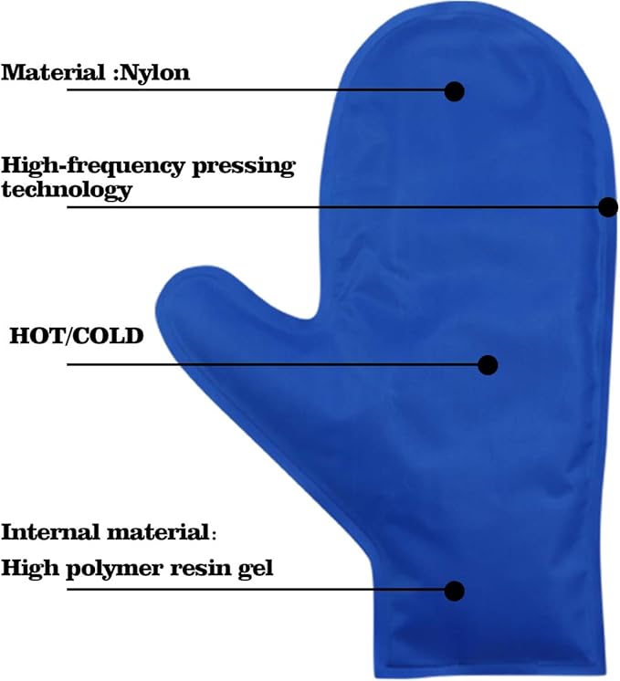 Hot & Cold Hand Therapy Gloves | Ice & Heat Therapy Pain Relieving Mittens | Microwavable & Freezable, Arthritis & Carpal Tunnel Relief (Purple)
