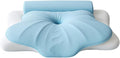 Cervical Pillow for Neck Pain & Side Sleepers Patented Ergonomic Memory Foam Pillow – Adjustable Height for Back & Side Sleeping, Anti-Snoring (Blue+White, 130-175 lbs)