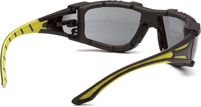 Pyramex Endeavor Plus Safety Glass Black/Gray Frame With Foam Padding Clear H2MAX Anti-fog Lens
