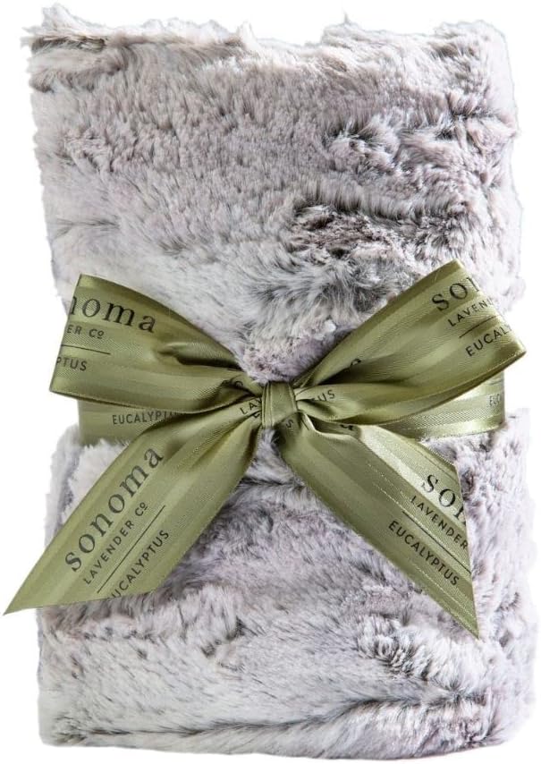Sonoma Lavender Eucalyptus Spa Heat Wrap for Neck, Shoulders, and Lower Back, Microwaveable Aromatherapy Heating Pad, Removable and Washable Covers, Relief (9" x 26", Silver Fox, Eucalyptus)