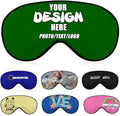 Custom Sleeping Eye Masks with Your Own Design, Customized Light Blocking Eyeshade for Deep Sleep Nap, Customize Blindfold Travel Accessory Sleep Aid Airplane Night Companion,#DarkGreen