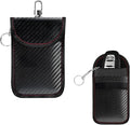 Faraday Pouch for Car Keys, Signal Blocking RFID Faraday Bag Cage, Anti-Theft Key Fob Pouch Protector (Small)
