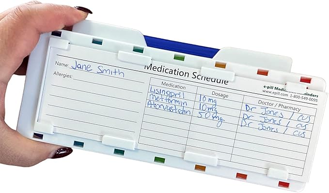 e-Pill 7 Day Weekly Pill Organizer – 6 Times a Day Medicine & Vitamin Box with 6 Alarm Reminders
