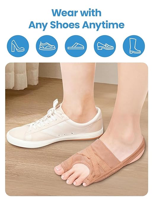 Bunion Corrector for Women & Men, Breathable Toe Straightener for The Thumb and Little Toe, Comfortable & Adjustable for Day/Night Use, Bunion Relief Splint(1 Pair)