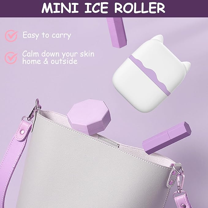 Ice Roller for Face & Eyes Multi Functional Facial Skin Care Tools with 2 in 1 Face Roller for Reduces Puffiness, Self Care for Men Women