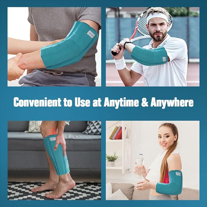 Comfpack Elbow Ice Pack Wrap Sleeve Pain Relief for Arthritis, Wrist Ice Pack Wrap for Carpal Tunnel, Tenosynovitis, Swelling, Surgery, Injuries, Swelling, Golfers Arm