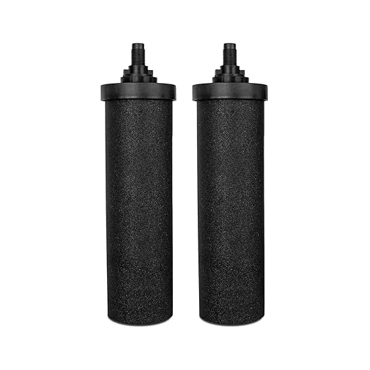 AquaEasy NSF/ANSI 372 Certified Stainless Steel Gravity Water Filter System (2.25 Gallon) 2X Activated Carbon Filter, Stainless Steel Tap and Wooden Stand | Countertop Water Filtration System (Black)