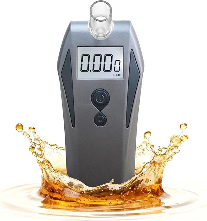 Professional Alcohol Breathalyzer Tester, Sound Alarm Breathalyzer, Digital LCD Display Design Breathalyzers for Alcohol with 123 Record Memory and 6 Selectable Units