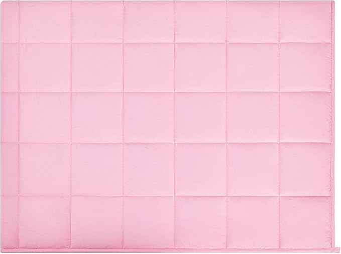 RelaxBlanket Weighted Blanket | 60''x80'',10lbs | for Individual Between 90-150 lbs | Premium Cotton Material with Glass Beads | Pink