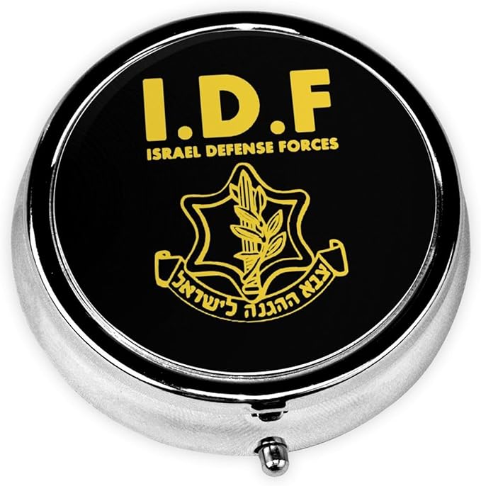 IDF Israel Defense Forces Round Pill Box Streamline Daily Medication Routine