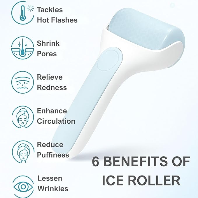 Ice Roller for Face Women with Caryy Case Long Lasting Cold, Effective Reducing Puffiness Under Eyes and Cheeks, Soothing, Ease of Use