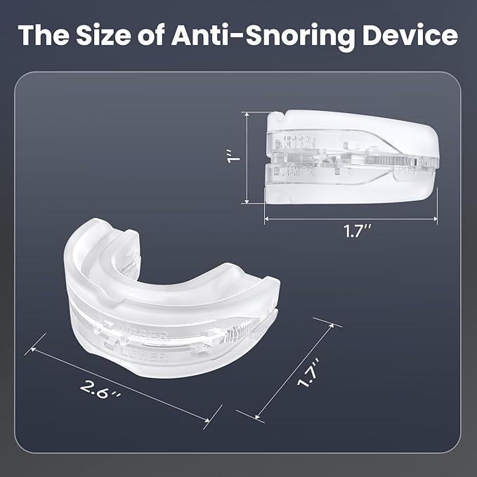 Anti Snore Mouthpiece - Adjustable Mouth Guard for Snoring, Reusable Nighttime Snoring Aid for Adults Men & Women-A09