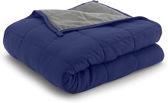 Ella Jayne - Luxury Collection Reversible Blanket, Weighted Blankets for Adults, Heavy Blanket - Queen Size, Weighted Blanket King Size, Weighted Blanket Twin, Navy