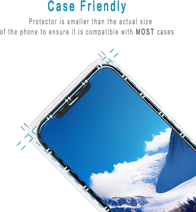 HPTech 2 Pack Screen Protector Designed for iPhone 12 / iPhone 12 Pro 6.1-inch Anti Blue Light Tempered Glass Film, Easy to Install, Bubble Free