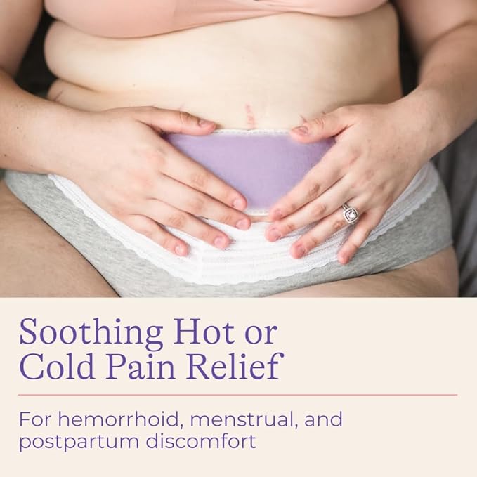 Lansinoh Hot and Cold Postpartum Pads – Reusable Perineal Ice Packs for Postpartum Recovery, Labor & Delivery Essentials, 2 Count