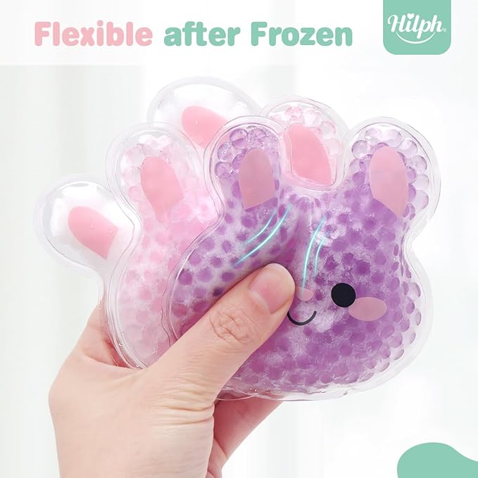 Hilph Kids Ice Packs for Boo Boos, Reusable 3 Pack Gel Ice Packs for Toddlers & Children Injuries Reusable, Soft Small Hot & Cold Pack for Bumps, Bruises, Fever, Get Well Gifts