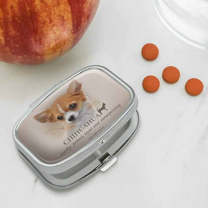 Chihuahua Dog Breed Rectangle Pill Case Trinket Gift Box