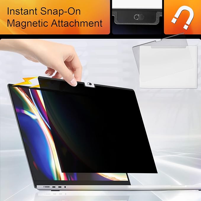 Magnetic Privacy Screen for MacBook Air 13.6 & 13 Inch 2022-2026 (M2, M3, M4, M5), Matte Removable Anti Glare Blue Light Filter