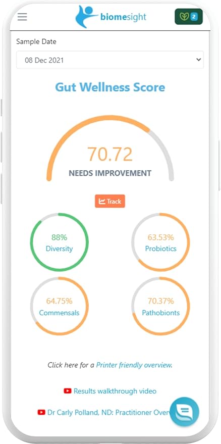 Gut Microbiome Test Kit — US Lab, 1-2 Week Results — Personalized Food & Supplement Recommendations — 43 Gut Health Scores, Up to 3,000 Microbes — At-Home Gut Health Test