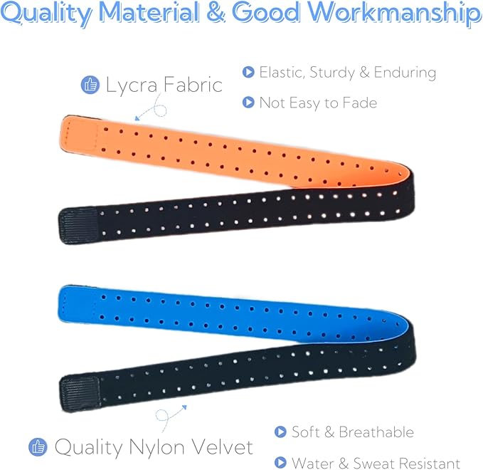 2 Pack Heart Rate Monitor Armbands, Elastic Straps Compatible with Orange Theory Fitness, OTF, OT Beat Burn, Polar Verity Sense, Wahoo, Comfortable & Secure Fit for Workouts
