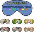 Personalized Eye Mask, Custom Eyeshade Blindfold Add Your Design Image Text Customized Eye Cover with Adjustable Strap for Sleeping Travel Work Naps Blocks Light, Dutch Blue