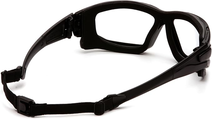PYRAMEX I-Force Sporty Dual Pane Anti-Fog Goggle, Black Frame/Clear Anti-Fog Lens