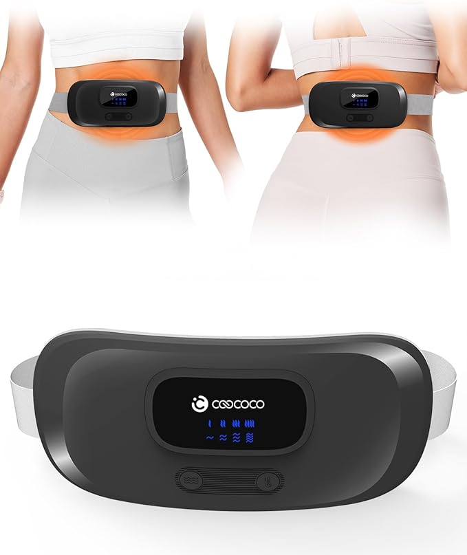 CooCoCo Heating Pad for Period Cramps, Mothers Day Gifts for Mom Wife Daughter, Portable Cordless Back Belly Heat Pad for Menstrual Cramps Relief, Period Heating Belt for Women