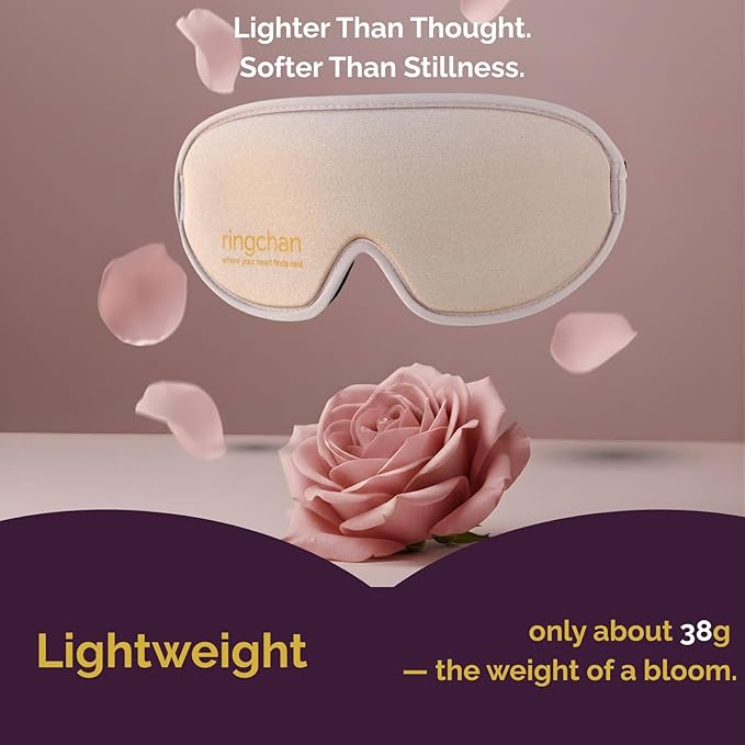 Sleep Masks for Women Lash Friendly - 100% Blackout Eye Masks for Sleep - Zero Eye Pressure Sleeping Mask for Naps, Travel & Meditation, Adjustable & Soft - Dusty Rose Pink