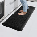 4/5 Inch Thick Anti-Fatigue Kitchen Mat Water Resistant Non-Slip Kitchen Floor Mat Ergonomic Comfort Standing Mat for Home Kitchen Office Laundry 17.3"x 39" Black