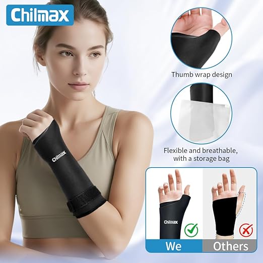 Soft Wrist Ice Pack Wrap, Hot and Cold Therapy Wrist Compression Sleeve for Hand and Carpal Tunnel Relief, Hot Packs for Pain Relief, Tunnel, Tendonitis, Swelling