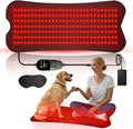 Red Light Mat for Body, 31.5" x 14" Large Red Light Pad,210LEDs 660nm&850nm Red & Near Infrared Light 5 Brightness and 5 Time Settings for Legs, Back, Waist, Shoulders Neck Black