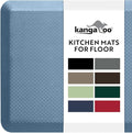 KANGAROO Thick Ergonomic Anti Fatigue Mats for Kitchen Floor, Cushioned Standing Office Desk Mat, Waterproof Scratch Resistant Topside, Supportive All Day Comfort Padded Foam Rugs, 17x24, Sky Blue