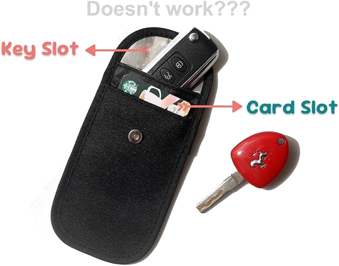 DQL Faraday Key fob Protector, Key fob Signal Blocker, Faraday Pouch, Faraday Bag for Key fob, Key Signal Blocker (Rainbow)