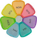 Extra Large Weekly Pill Box 7 Day, Cute Pill Case Organizer, Pill Container, Colorful Medicine Pill Organizer for Vitamin Fish Oil Softgels, Tablets, Gummies Medication Supplements