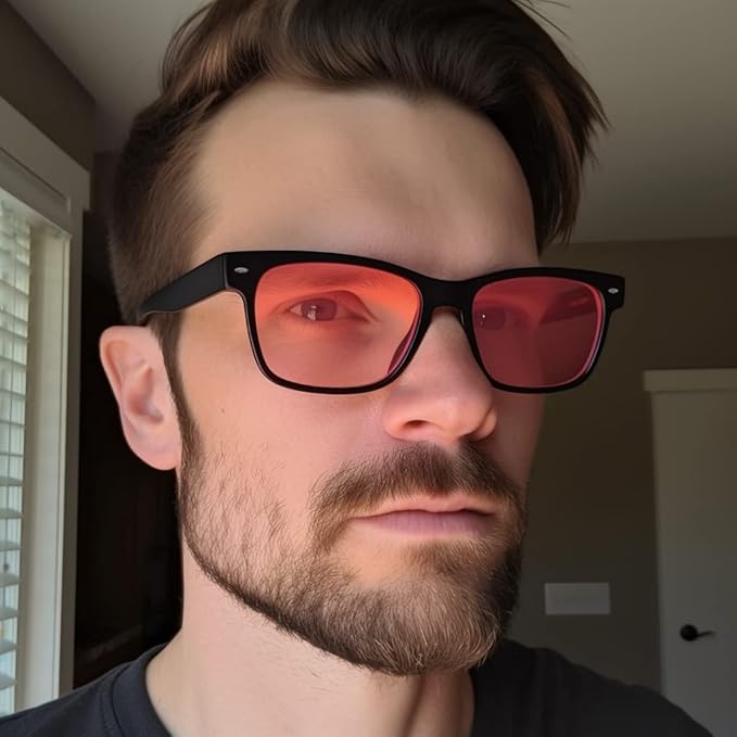 SomniLight FL-41 Light Sensitivity Glasses for Florescent Light Sensitivity, Photophobia, and Migraines (Wayfarer Style)